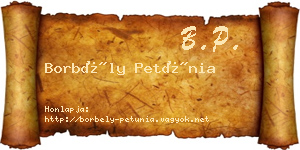 Borbély Petúnia névjegykártya